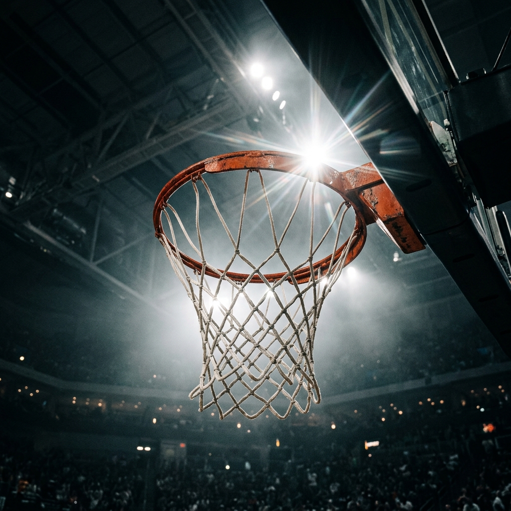 Basketball hoop net dramatic