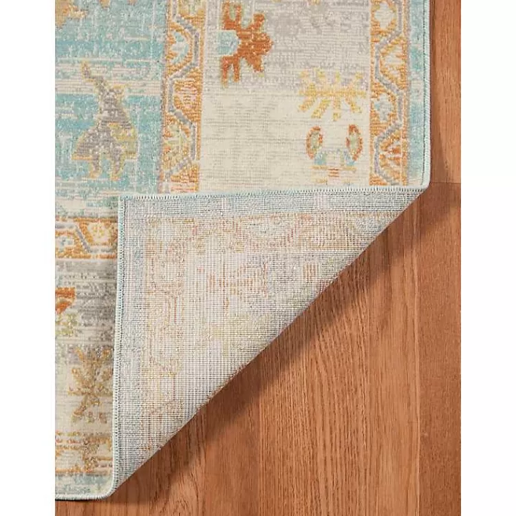 Alfombra Bohemia Acuarela y Beige 5x8 Pies - Diseño Artesanal para Espacios Modernos | Colección Exclusiva Kirklands Home