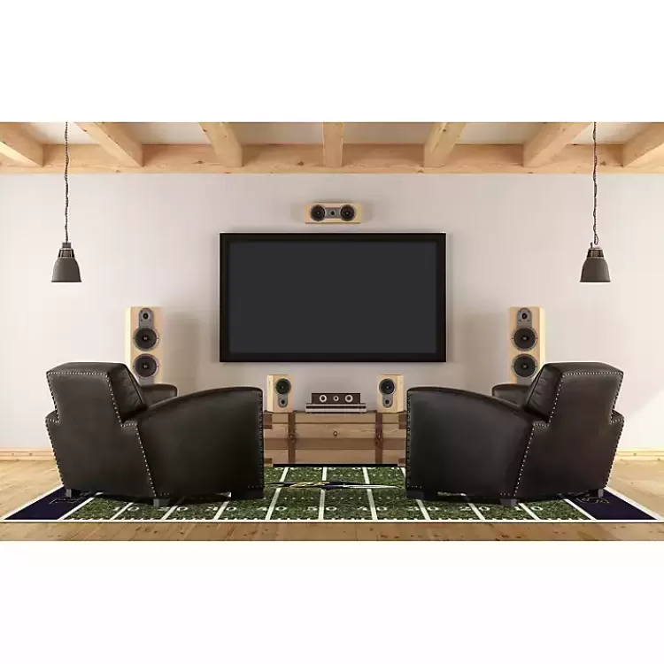 Alfombra decorativa oficial del estadio Baltimore Ravens - Tapete de 180x240 cm para salas y espacios gamers, edición limitada con descuento en Kirklands Home