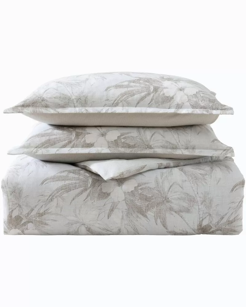 Edredón King Tropical Tommy Bahama - Juego de 3 Piezas con Diseño Flores Playeras Colección Beachway