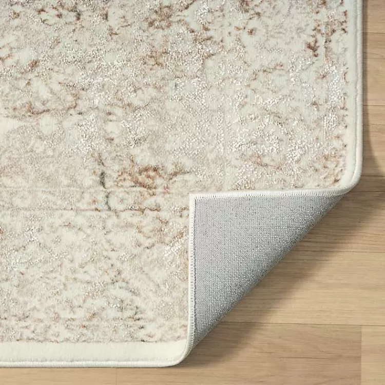 Tapete Beige con Diseño Damasco Vintage, 7x9 Pies - Novedad en Decoración para Salas Espaciosas de Kirklands Home