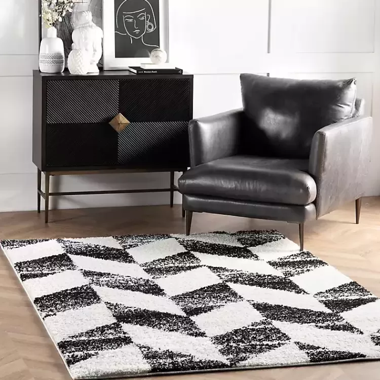 Alfombra mullida de pelo largo en espiga color carbón - Tamaño sala 2.7x3.6 metros | Oferta exprés en decoración de interiores