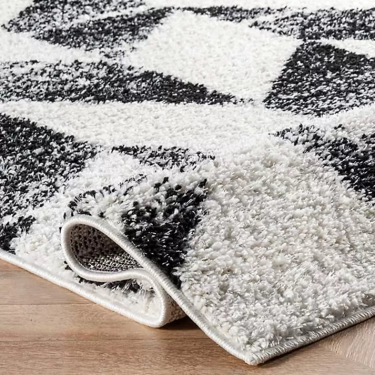 Alfombra mullida de pelo largo en espiga color carbón - Tamaño sala 2.7x3.6 metros | Oferta exprés en decoración de interiores