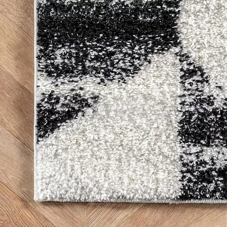 Alfombra mullida de pelo largo en espiga color carbón - Tamaño sala 2.7x3.6 metros | Oferta exprés en decoración de interiores