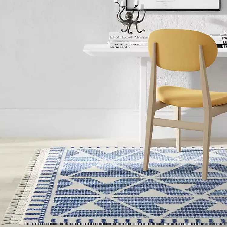 Alfombra moderna blanca con diseño geométrico y textura mullida - 2.40x3 metros (Oferta relámpago exclusiva de Kirklands)