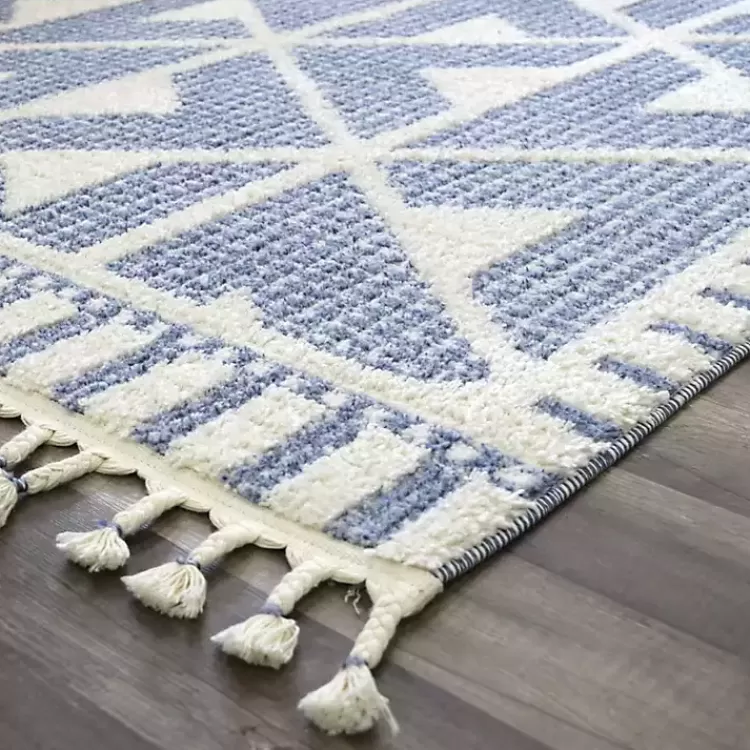 Alfombra moderna blanca con diseño geométrico y textura mullida - 2.40x3 metros (Oferta relámpago exclusiva de Kirklands)