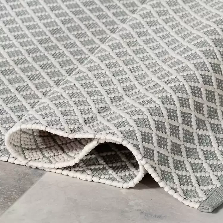 Alfombra decorativa con diseño de enredadera en azul y blanco - 0.9x1.5 metros para interior y exterior | Resistente a la intemperie | Estilo versátil para terrazas o salas - Colección Kirklands Home