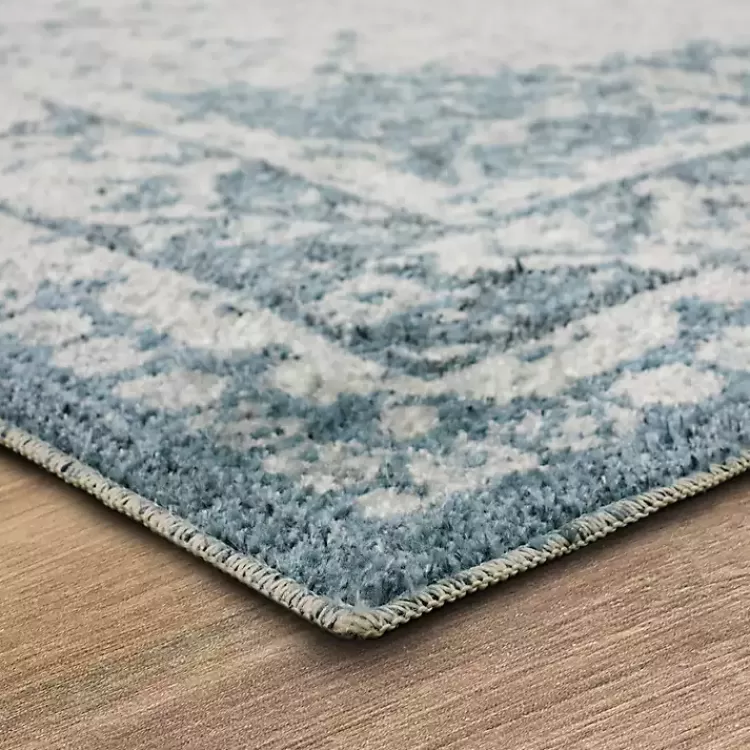 Alfombra Decorativa Blackwell para Pasillo en Azul Suave y Crema, Medidas 2x10 Pies - Diseño Elegante de Kirklands Home