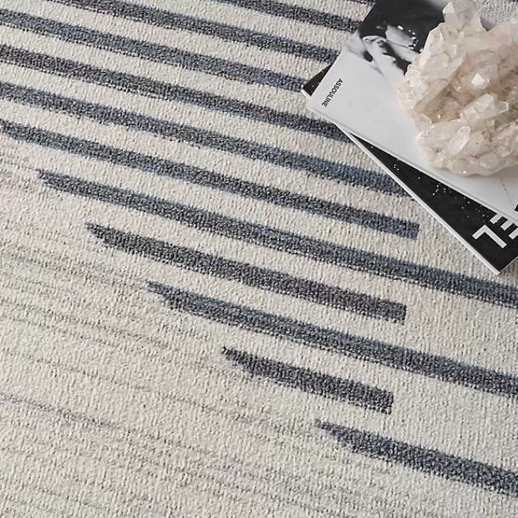 Alfombra Lavable Linear Sphere Azul | Tapete Moderno 7x10 Pies | Novedad de Kirklands Home