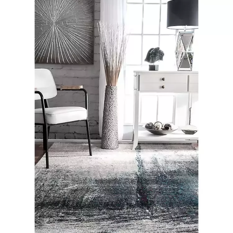 Alfombra Moderna Nora en Azul Marino con Diseño Abstracto, Medidas 5x8 Pies - Estilo Único para tu Hogar | Encuéntrala en Kirklands Home Store