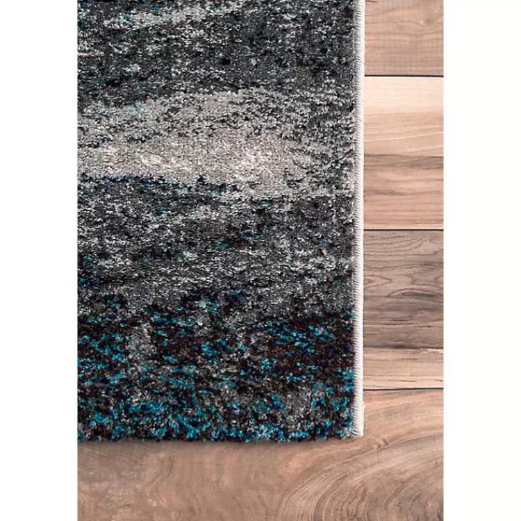 Alfombra Moderna Nora en Azul Marino con Diseño Abstracto, Medidas 5x8 Pies - Estilo Único para tu Hogar | Encuéntrala en Kirklands Home Store