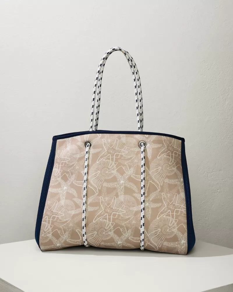 Tommy Bahama Bolso Playa para Mujer - Neoprén Ligero con Estampado Tropical de Flores y Hojas