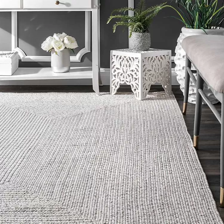 Tapete trenzado Leah para interior y exterior, diseño versátil en 5x8 pies - Alfombra decorativa resistente de Kirklands Home