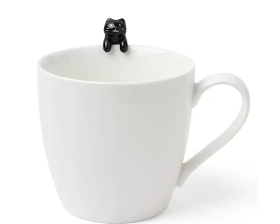 Cuchara Colgante para Gatos Miya - Diseño Elegante en Negro