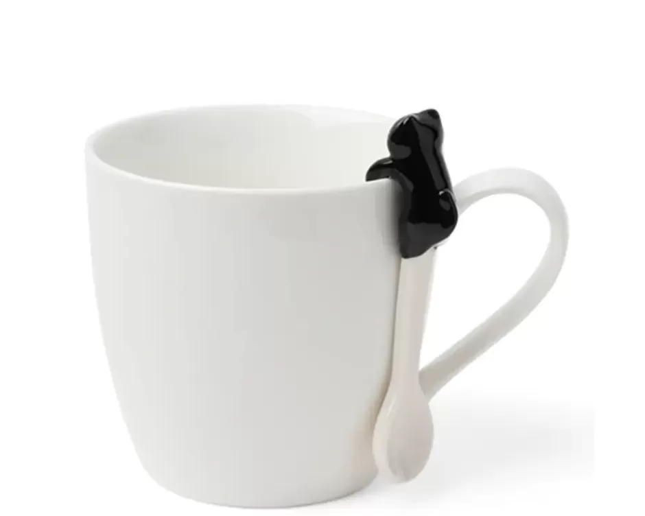 Cuchara Colgante para Gatos Miya - Diseño Elegante en Negro