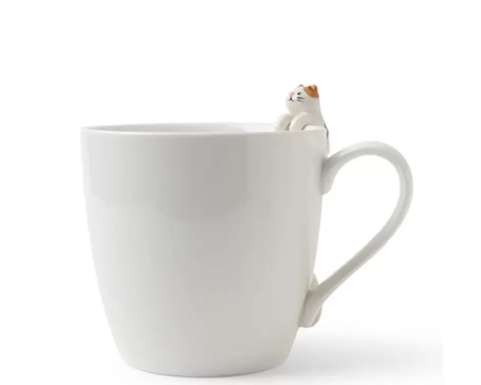 Cuchara colgante decorativa para gatos - Modelo Blanco Premium de Miya