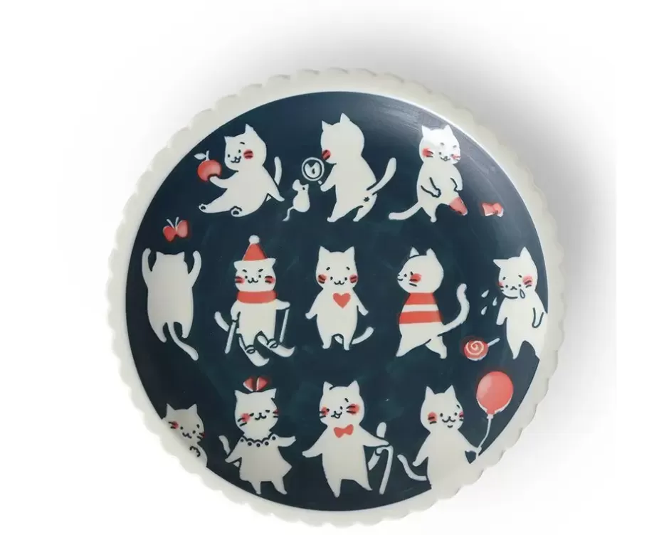 Plato decorativo para gatos Vida Felina - 24 cm de diámetro (9.5