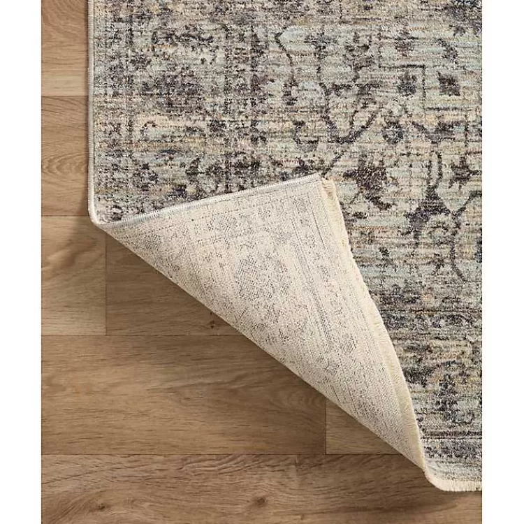 Alfombra Decorativa Sorrento con Medallón Gris Carbón 7x10 Pies - Estilo Clásico y Duradero para Hogar | Oferta Exclusiva Kirklands + Envío Rápido