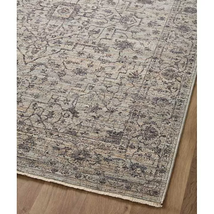 Alfombra Decorativa Sorrento con Medallón Gris Carbón 7x10 Pies - Estilo Clásico y Duradero para Hogar | Oferta Exclusiva Kirklands + Envío Rápido