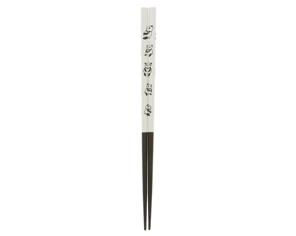 Palillos Elegantes MIYA - Diseño Panda en Combinación Clásica Negro/Blanco