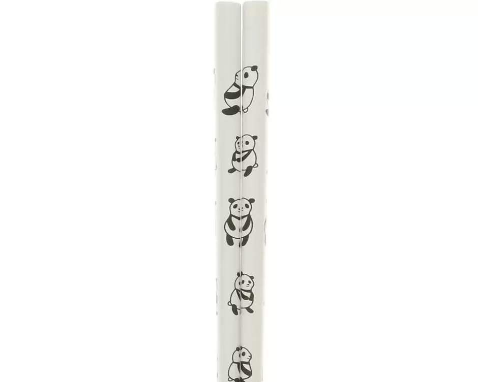 Palillos Elegantes MIYA - Diseño Panda en Combinación Clásica Negro/Blanco