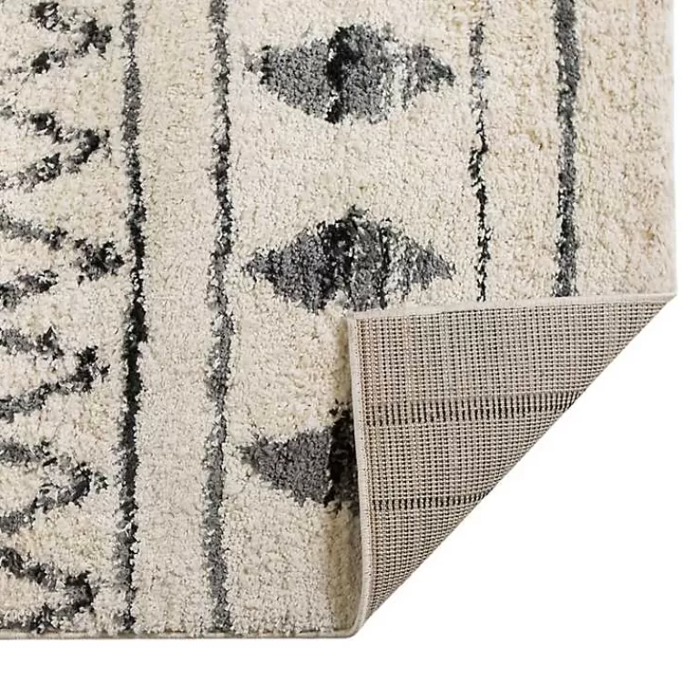 Alfombra Bohemia Cremosa con Rayas Decorativas 5x8 Pies - Exclusiva de Kirklands Home, Oferta Destacada en Decoración de Interiores