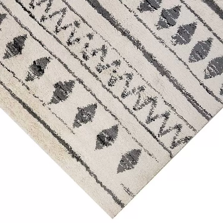 Alfombra Bohemia Cremosa con Rayas Decorativas 5x8 Pies - Exclusiva de Kirklands Home, Oferta Destacada en Decoración de Interiores