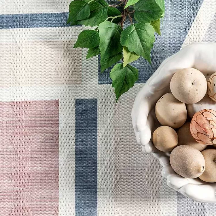 Alfombra Lavable Moderna en Beige con Diseños Geométricos - Tamaño 2.40x3.00m ¡Oferta Flash en Decoración Kirklands!