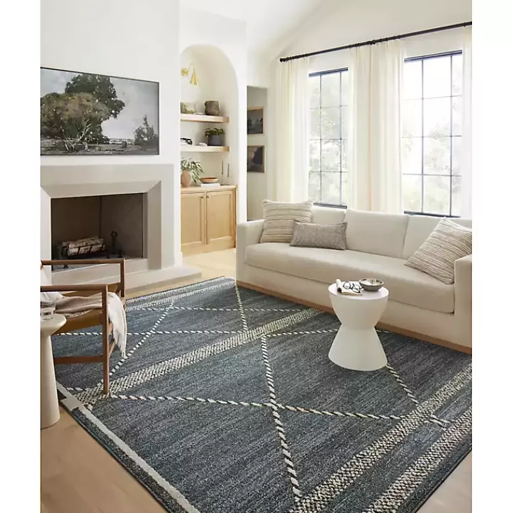 Alfombra de Denim con Diseño Asimétrico - Tejido Grueso 2.10x3m para Salas - Estilo Kirklands al Mejor Precio