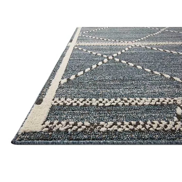 Alfombra de Denim con Diseño Asimétrico - Tejido Grueso 2.10x3m para Salas - Estilo Kirklands al Mejor Precio