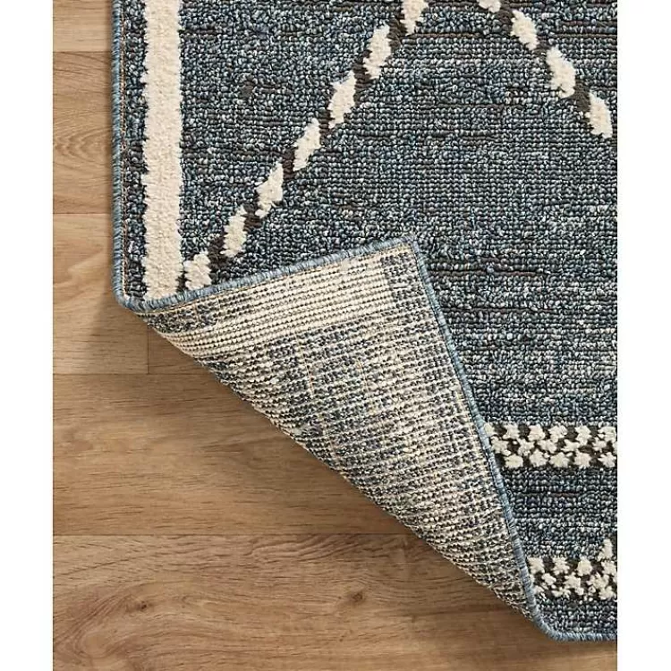 Alfombra de Denim con Diseño Asimétrico - Tejido Grueso 2.10x3m para Salas - Estilo Kirklands al Mejor Precio