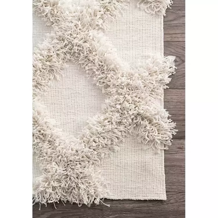 Alfombra Peluda de Diseño Diamante y Enrejado | 5x8 Pies | Oferta Relámpago en Decoración para el Hogar Kirklands