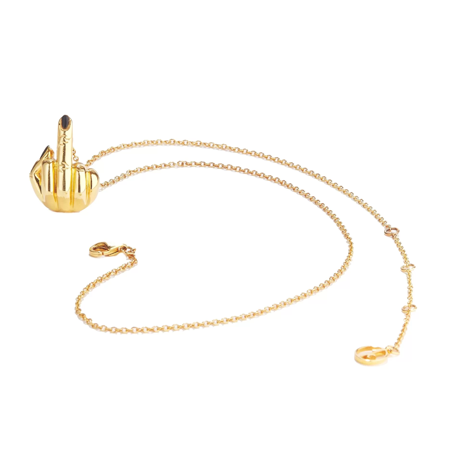 Colgante Buenas Noches Anissa Kermiche | Diseño Francés Exclusivo + Cadena en Negro Absoluto - Joyería Contemporánea ¡Edición Limitada!