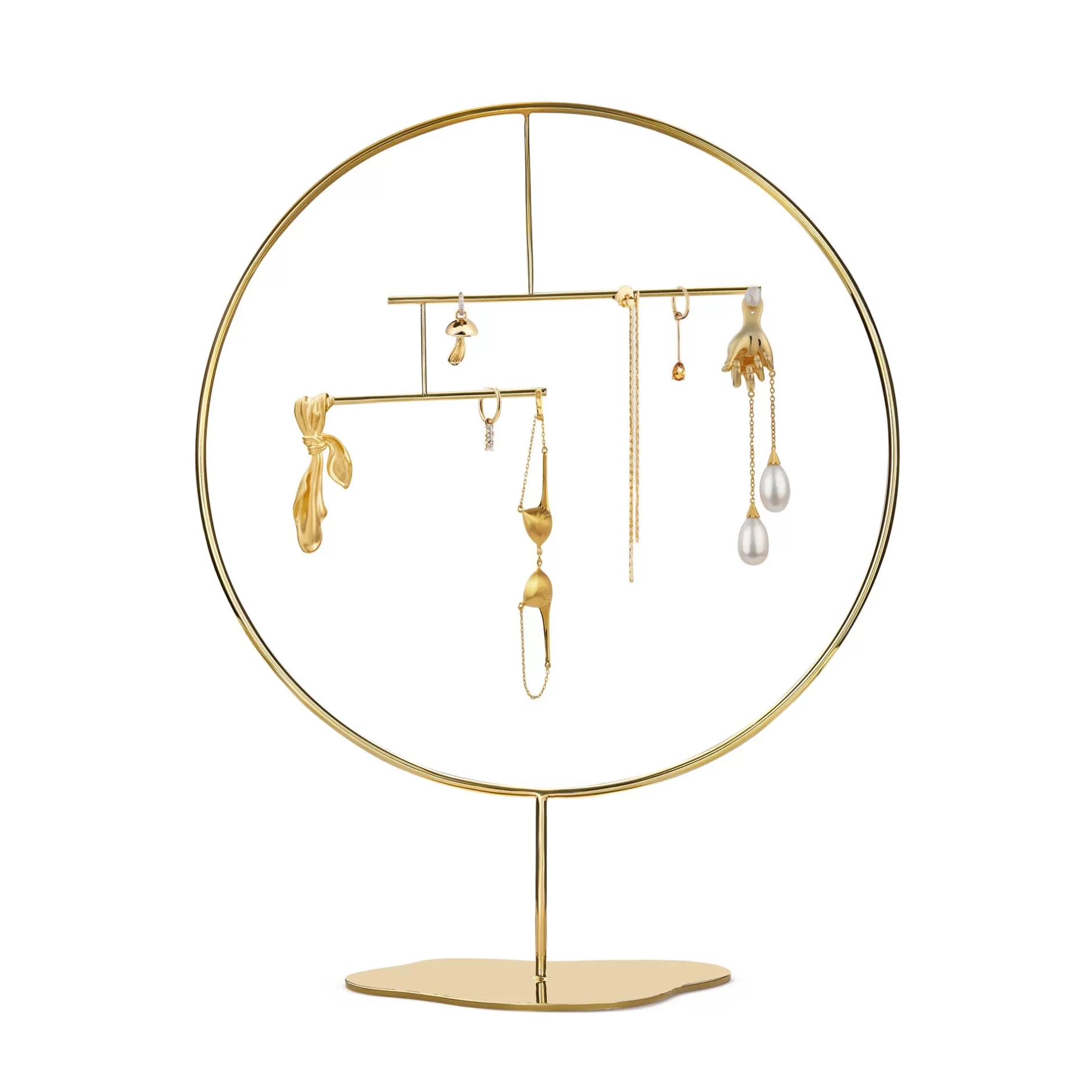 Aros de Tela con Baño Dorado - Diseño Exclusivo Anissa Kermiche (Oro Líquido) - Colección Moda Premium 

：
1. （+）
2. 