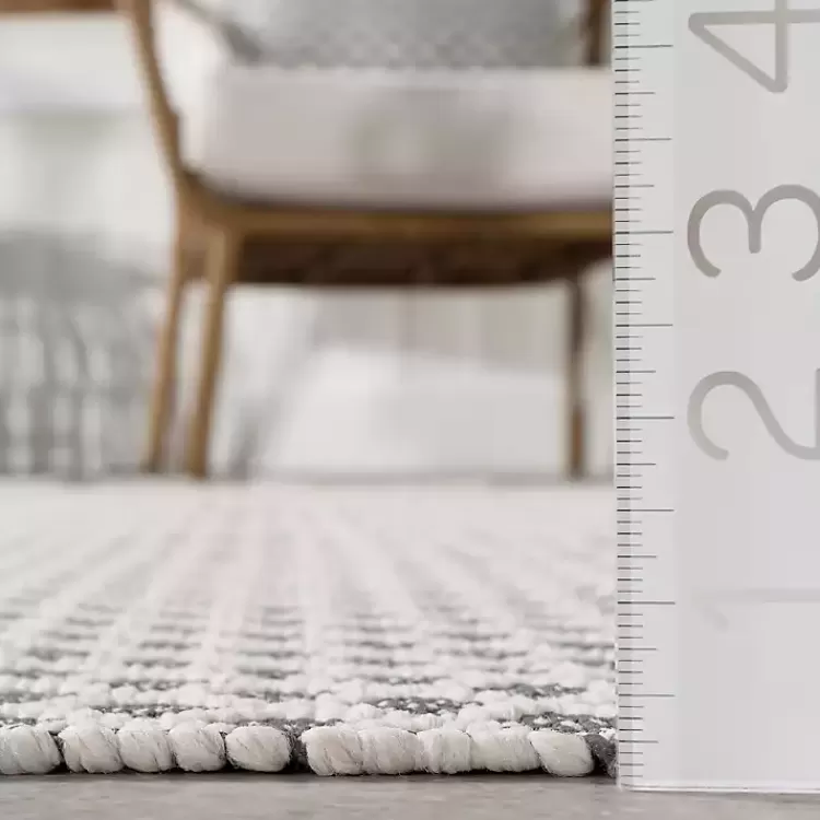 Alfombra Versátil de Diseño Enredadera en Gris y Blanco - Ideal para Interior y Exterior (Medidas 1.20x1.80 m) - Colección Exclusiva Kirklands Home