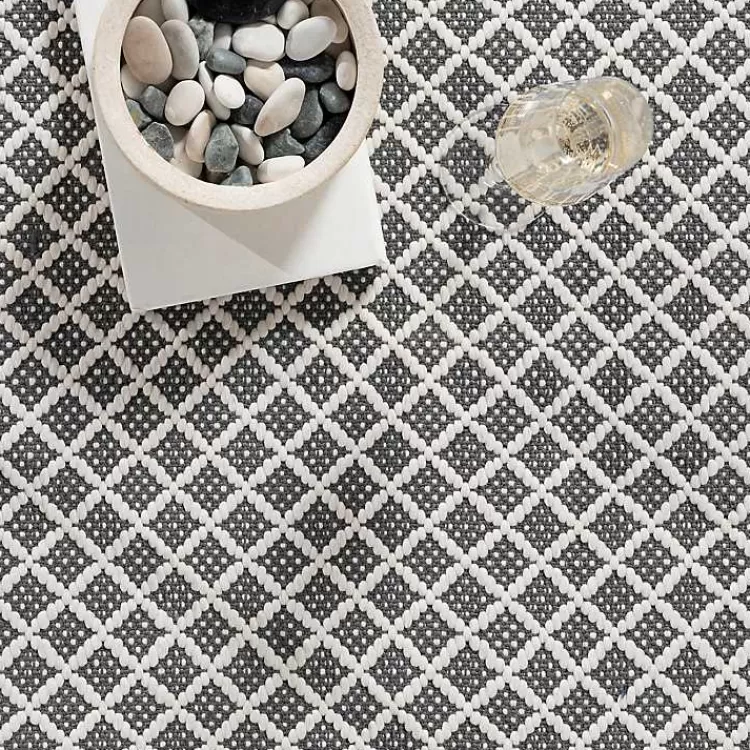 Alfombra Versátil de Diseño Enredadera en Gris y Blanco - Ideal para Interior y Exterior (Medidas 1.20x1.80 m) - Colección Exclusiva Kirklands Home