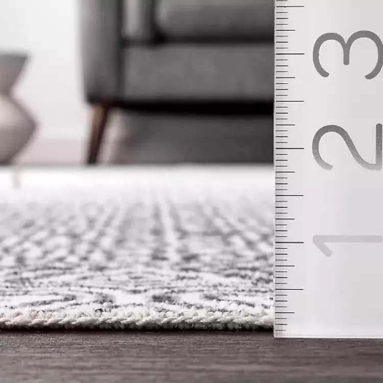 Tapete Moderno Estampado Abstracto Gris - Lavable, Tamaño 0.9x1.5m para Sala o Dormitorio | Colección Exclusiva Kirklands Hogar