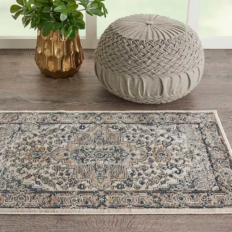 Alfombra Decorativa Nadia Medallion en Marfil - 2x4 Pies | Diseño Elegante para Hogar Kirklands - Oferta Exclusiva
