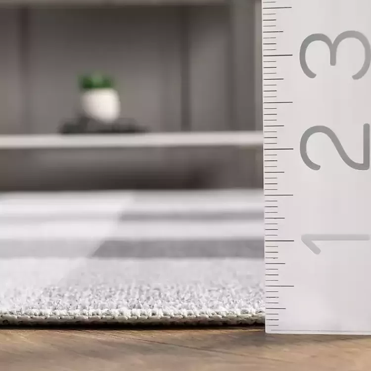 Alfombra Lavable de Diseño Cuadros Búfalo - Gris Invierno 1.20x1.80m | Tapiz Duradero para Salón | Colección Exclusiva Kirklands