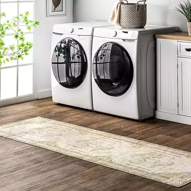 Oferta Flash: Tapete Lavable con Medallón Desgastado en Gris Ceniza - Colección Exclusiva Kirklands Home