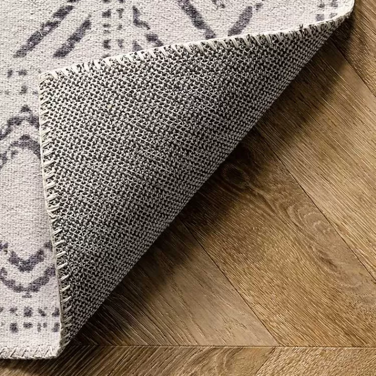 Alfombra moderna lavable 4x6 pies - Diseño geométrico con medallón gris para salas elegantes | Oferta especial en decoración Kirklands