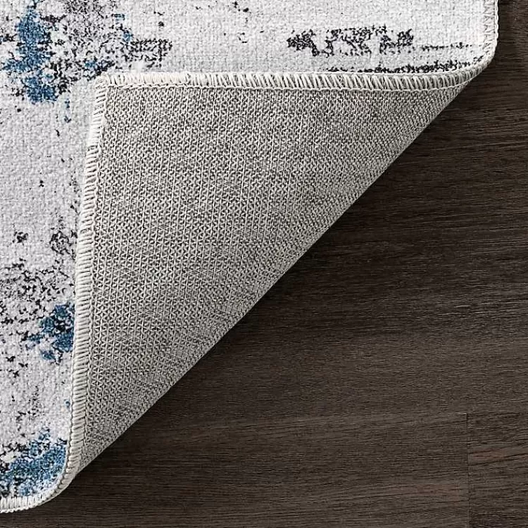Alfombra Decorativa Lavable Gris Moderno - Tamaño 0.9x1.5m para Salas | Diseño Abstracto Contemporáneo | Colección Hogar Kirklands - Oferta Exclusiva en Textiles