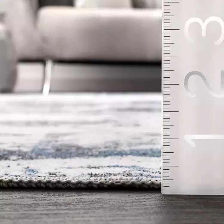 Alfombra Decorativa Lavable Gris Moderno - Tamaño 0.9x1.5m para Salas | Diseño Abstracto Contemporáneo | Colección Hogar Kirklands - Oferta Exclusiva en Textiles