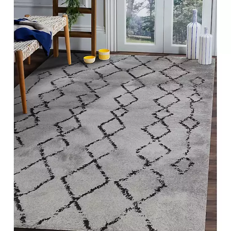 Tapete Moderno Rayado con Diseño Diamante - Medidas 1.50x2.40 metros - Perfecto para Salas y Dormitorios | Oferta Exclusiva Kirklands - Estilo Contemporáneo para Tu Hogar