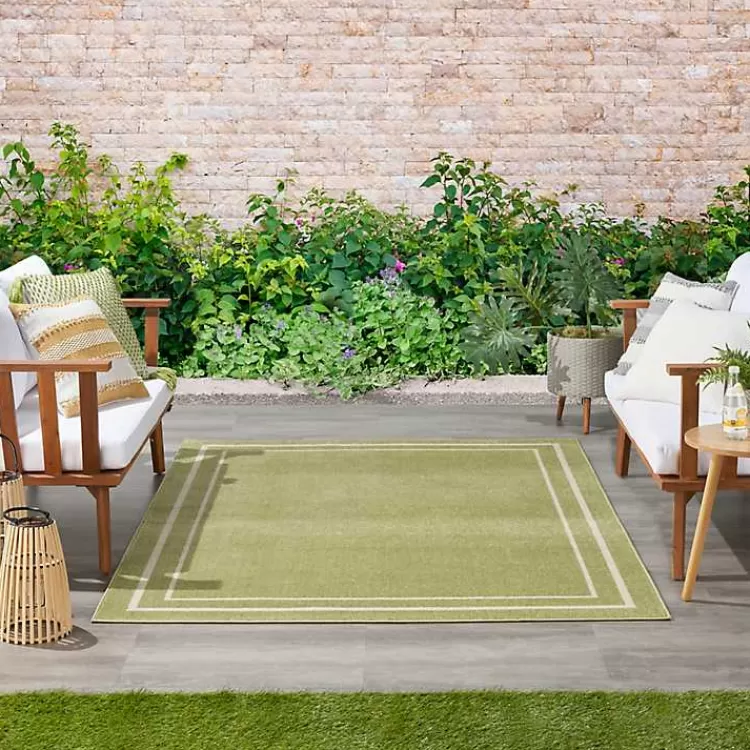 Alfombra de Exterior e Interior con Diseño en Borde Verde, Medidas 6x9 Pies - Estilo Moderno y Duradero para Jardín o Salón | Colección Kirklands Hogar
(Note: This version uses natural Spanish phrasing, adds descriptive adjectives, rearranges elements for uniqueness, and incorporates conversational formatting with the pipe separator. The brand name appears organically in the