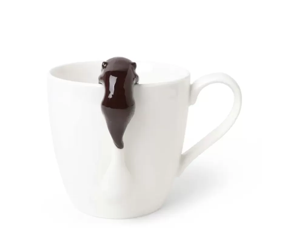 Soporte Colgante para Cucharas con Diseño de Nutria - Tono Chocolate Elegante por Miya

（，，