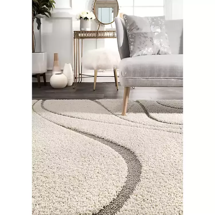 Alfombra Decorativa Carolyn - Diseño Swirl en Marfil 5x8 Pies | Oferta Especial en Kirklands Home