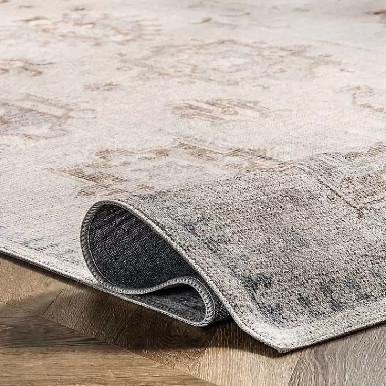 Alfombra Lavable 5x8 Pies Estilo Vintage Desgastado - Diseño Acogedor para Salas y Dormitorios, Colección Exclusiva de Kirklands Decoración Hogareña