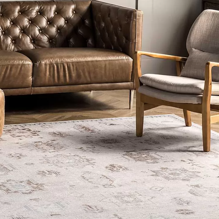 Alfombra Lavable 5x8 Pies Estilo Vintage Desgastado - Diseño Acogedor para Salas y Dormitorios, Colección Exclusiva de Kirklands Decoración Hogareña
