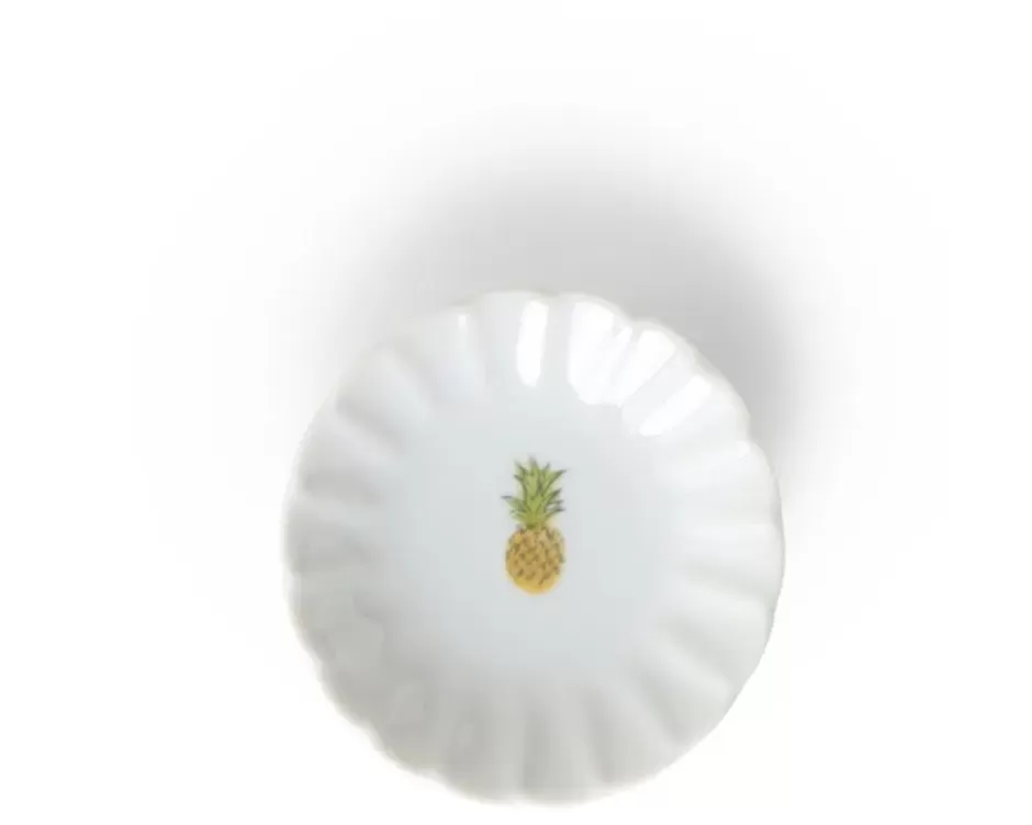 Miya - Juego de 5 Salseras con Diseño Tropical de Piña para Frutas, Colección Kudamono